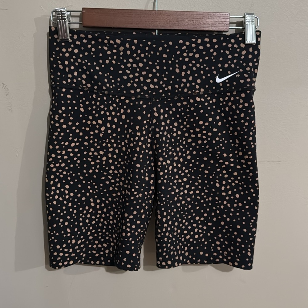 Nike Black Dotted Biker Shorts Women's Size Small